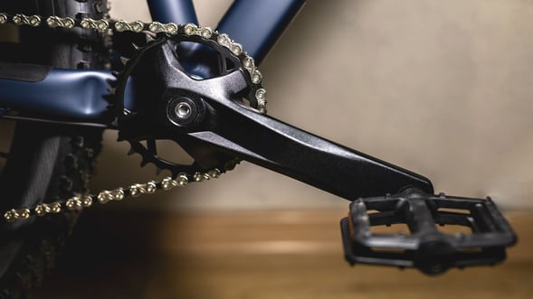 Electric bike wheel and pedal